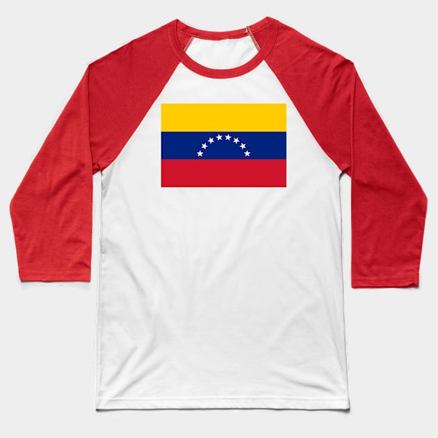 Flag of Venezuela (8 Stars) Baseball T-Shirt by COUNTRY FLAGS